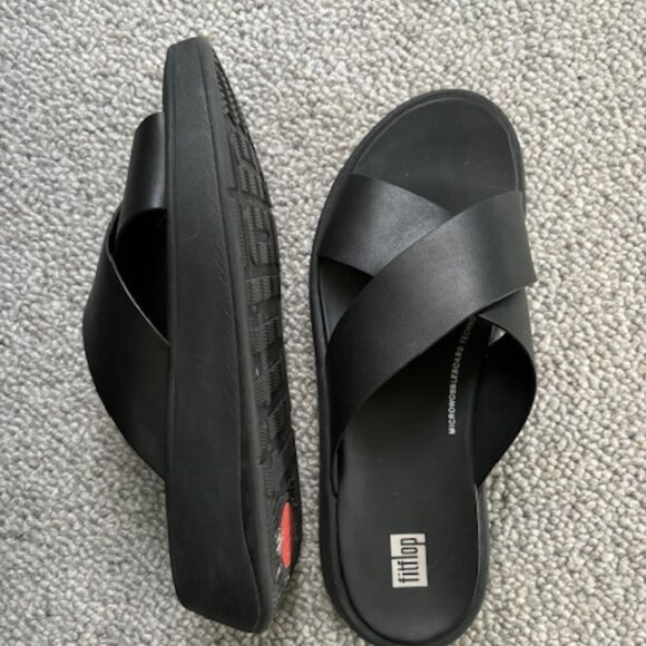 Fit Flop F-Mode Leather Platform Slides - Picture 3 of 5